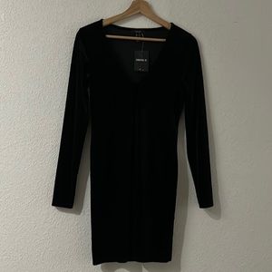 Black velvet dress